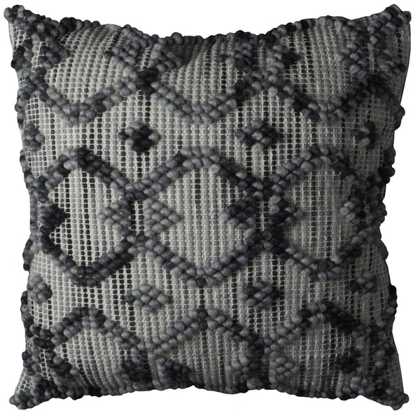 Rizzy Home Diamond Pattern / Canvas Back 20-inch Throw Pillow