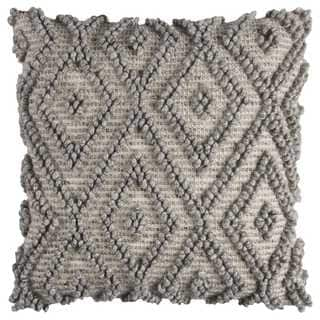 Cotton Diamond Canvas Wool Decorative Throw Pillow