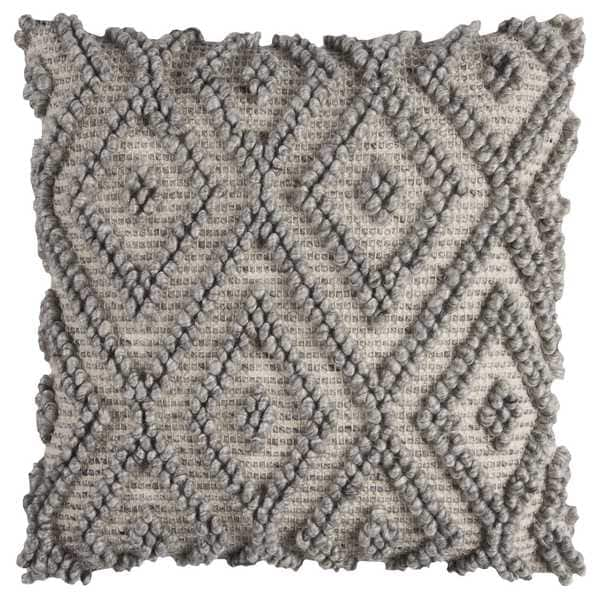 slide 1 of 1, Cotton Diamond Canvas Wool Decorative Throw Pillow