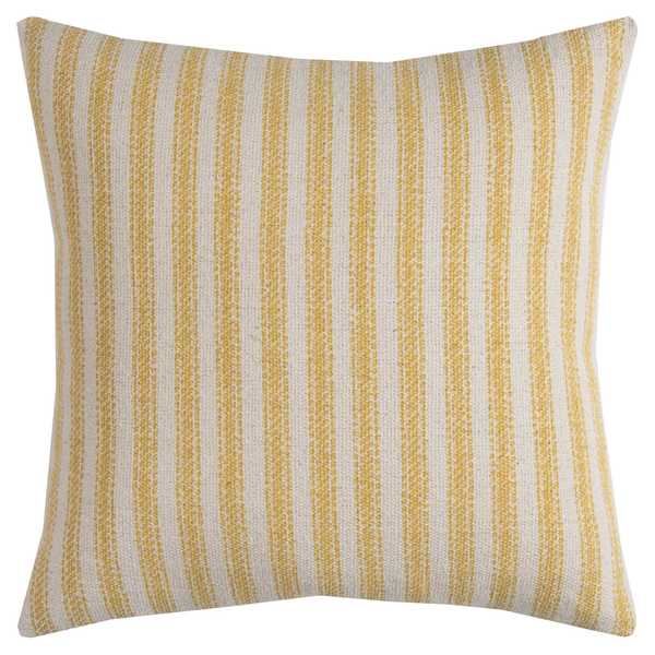 Rizzy Home Multicolored Cotton Ticking Stripe Square Decorative Throw Pillow