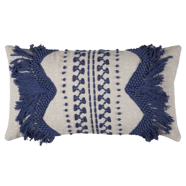 Rizzy Home Zig-zag Stripe 14-inch x 26-inch Cotton Throw Pillow