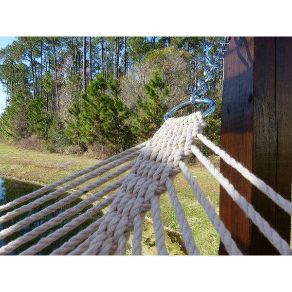 Shop Castaway Natural Cotton Rope Hammock With Pillow Free