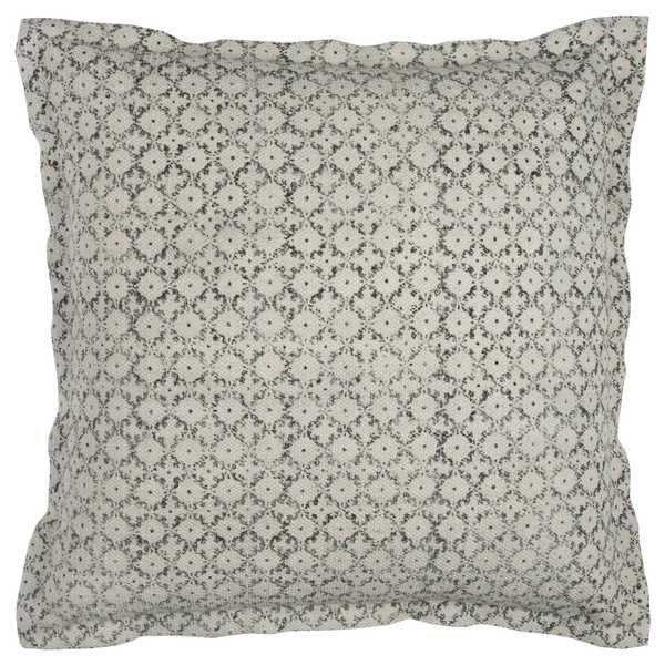 Rizzy Home Off-white Cotton Geometric Decorative Throw Pillow 22-in