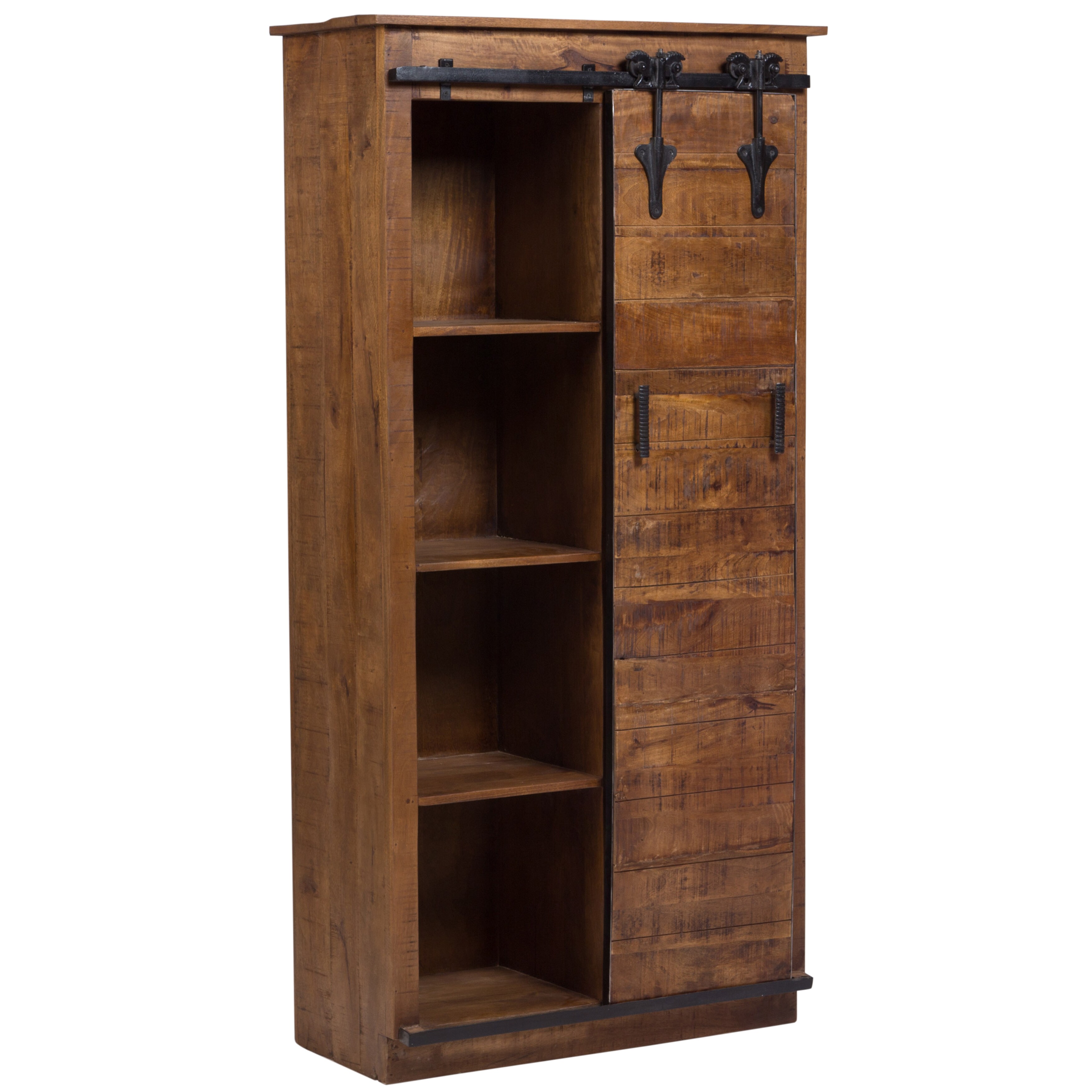 Shop Handmade Wanderloot Barn Door Bookcase With Four Shelves