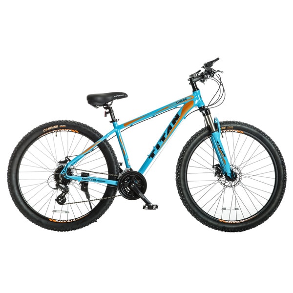 black and orange mountain bike