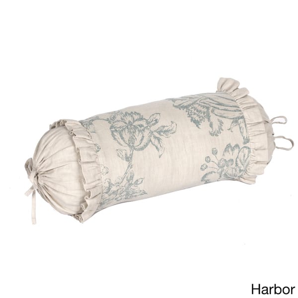 Shop Paisley Cotton French Country Embroidered 17 X 7 Inch Bolster