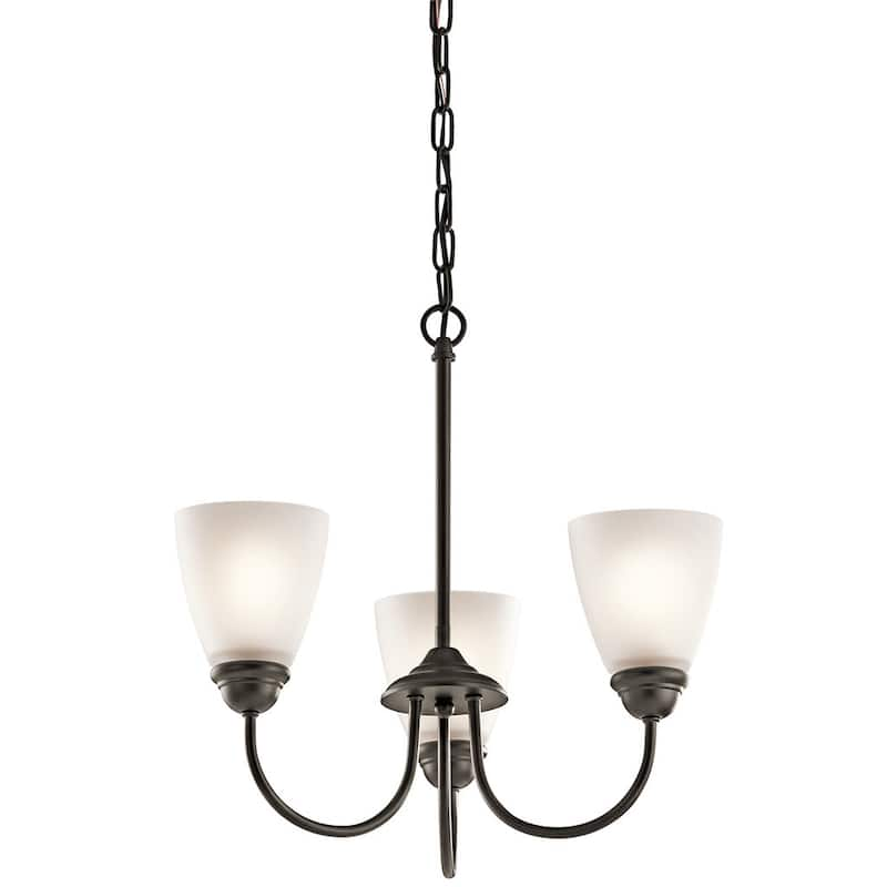 Kichler Lighting Jolie Collection 3-light Olde Bronze LED Mini Chandelier