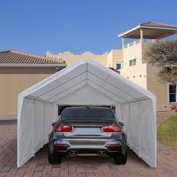 Shop Havenside Home Arviat White Carport Car Canopy Shelter With