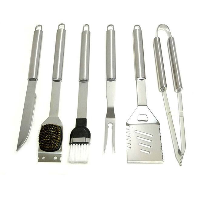 Daxx Stainless Steel 6-piece BBQ Set with Case