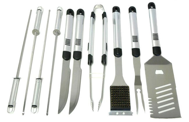 Daxx Stainless Steel 10 piece Bbq Set With Case