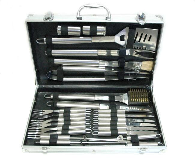Daxx Stainless Steel 24-piece BBQ Set with Case