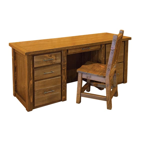 Shop Barnwood Style Timber Peg Executive Desk With Chair