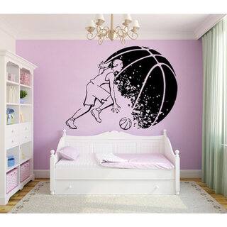 Shop Basketball Wall Decals Girl Basketball Player Decal Sport