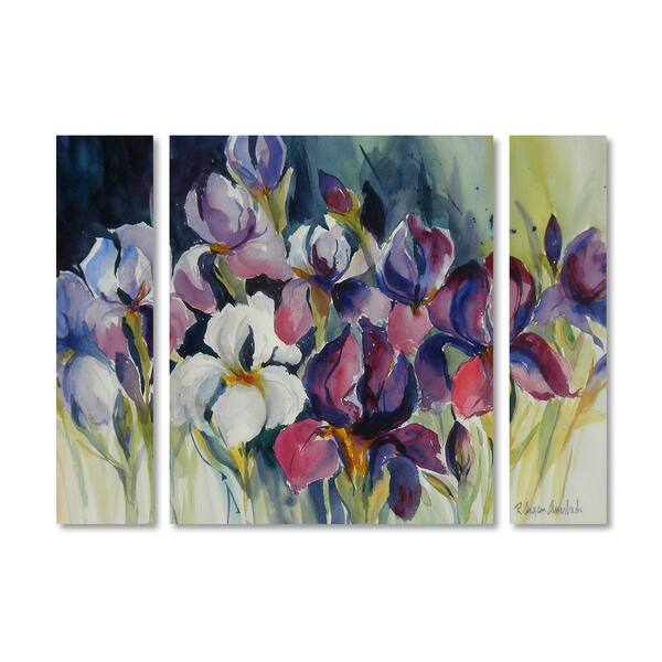 Rita Auerbach 'White Iris' Multi Panel Art Set - - 14325177