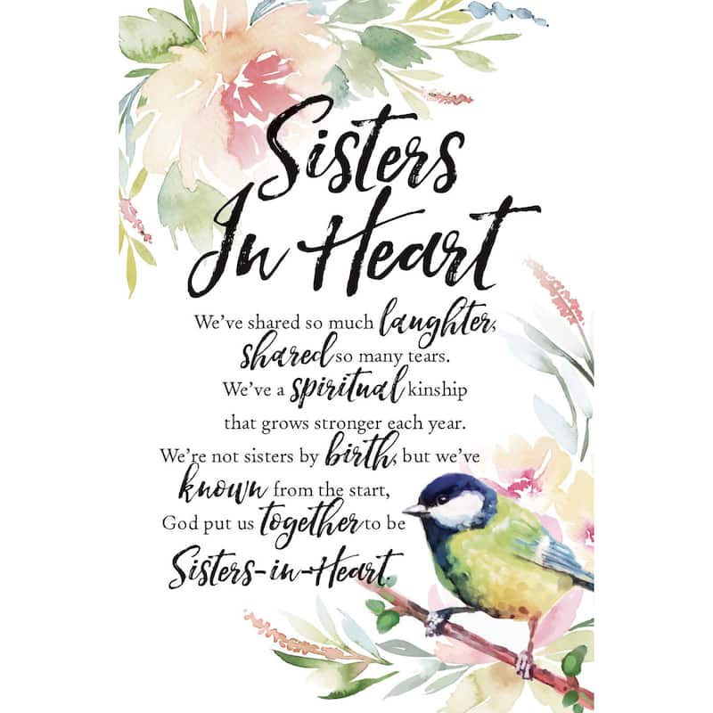 Woodland Grace Series 'Sisters In Heart' Wood 6-inch x 9-inch Plaque with Easel