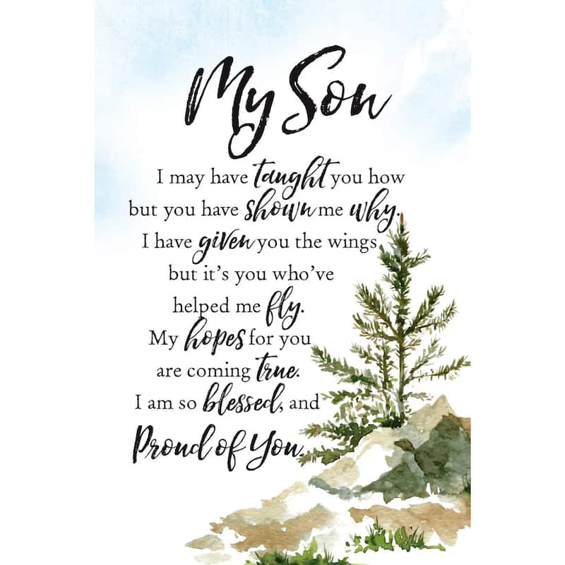 'My Son' Woodland Grace Series Wood 6-inch x 9-inch Plaque with Easel