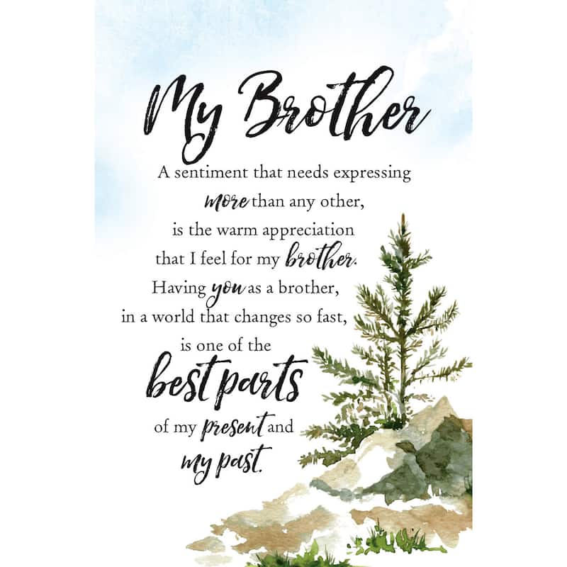 Woodland Grace Series 'My Brother' Wood 6-inch x 9-inch Plaque with Easel