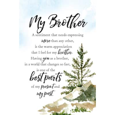 Woodland Grace Series 'My Brother' Wood 6-inch x 9-inch Plaque with Easel