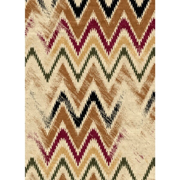 Ethnic Collection Multi Polypropylene Zigzag Turkish Area Rug Ethnic Collection Multi Polypropylene Zigzag Turkish Area Rug