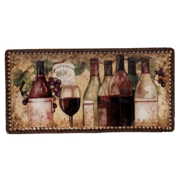 Certified International Gilded Wine 14-inch x 7-inch Bread Tray