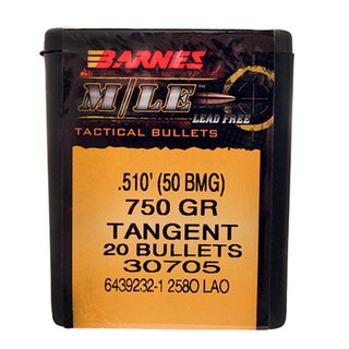 Barnes Bullets TAC-LR 50 BMG.750 Grain, Tanget Boattail, Per 20