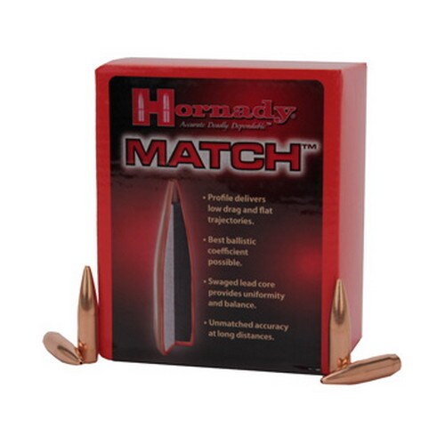 Hornady 30 Caliber Bullets .308" 195 Gr BTHP (Per 100)