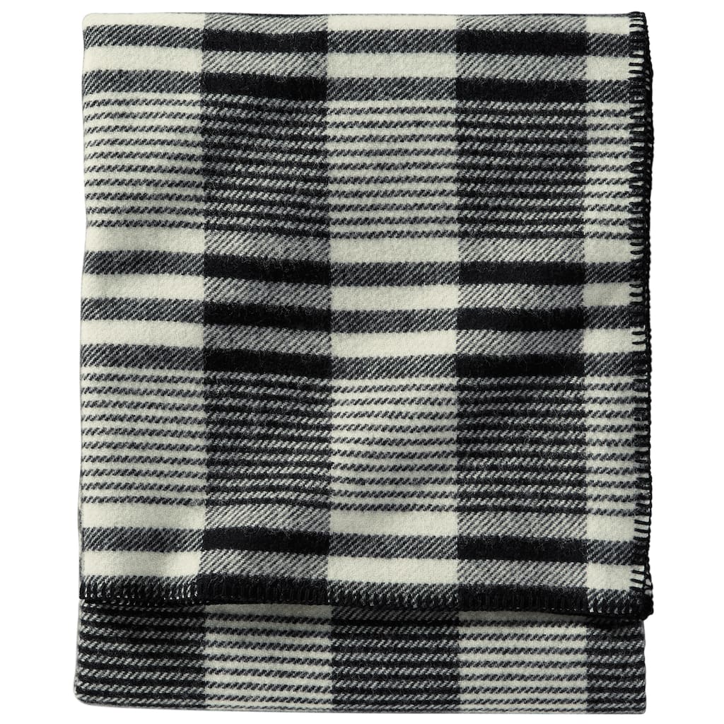 Pendleton Machine Washable Ivory Plaid Contempo Blanket