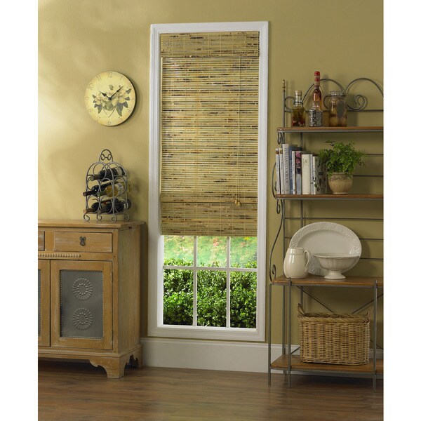 Radiance, Kona Collection Bamboo Roman Shade Natural Finish