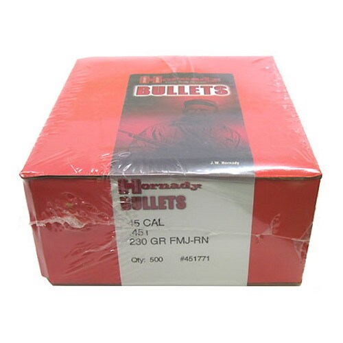 Hornady 45 Caliber Bullets (.451) 230 Gr GMJ-RN/500