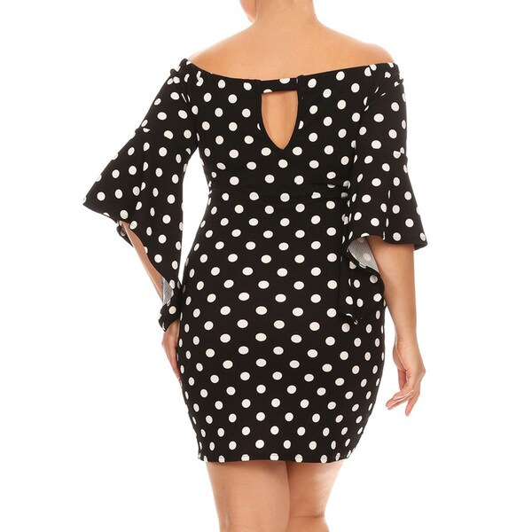 fitted polka dot dress