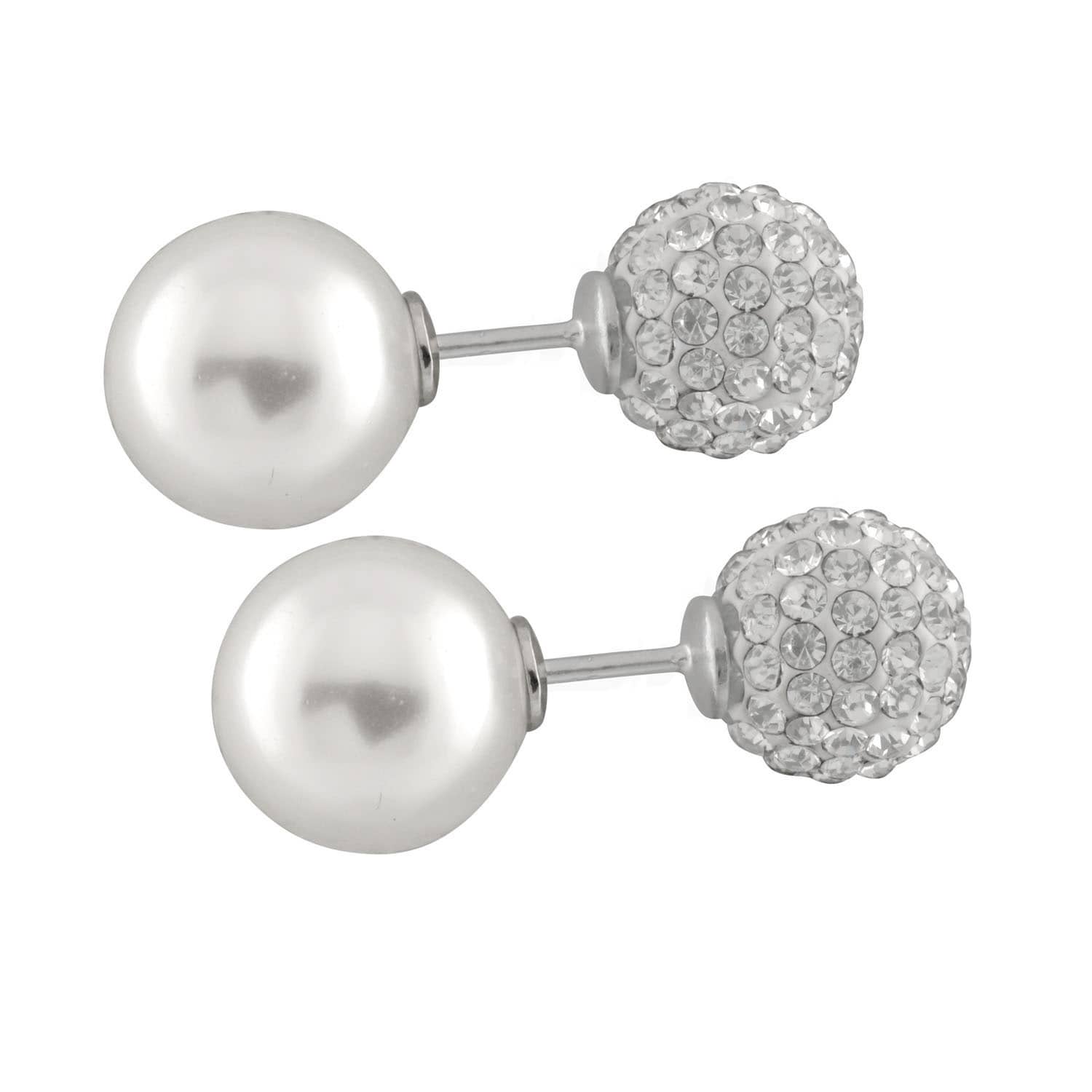 Shop Sterling Silver Freshwater Pearl Cubic Zirconia Ferodo Ball