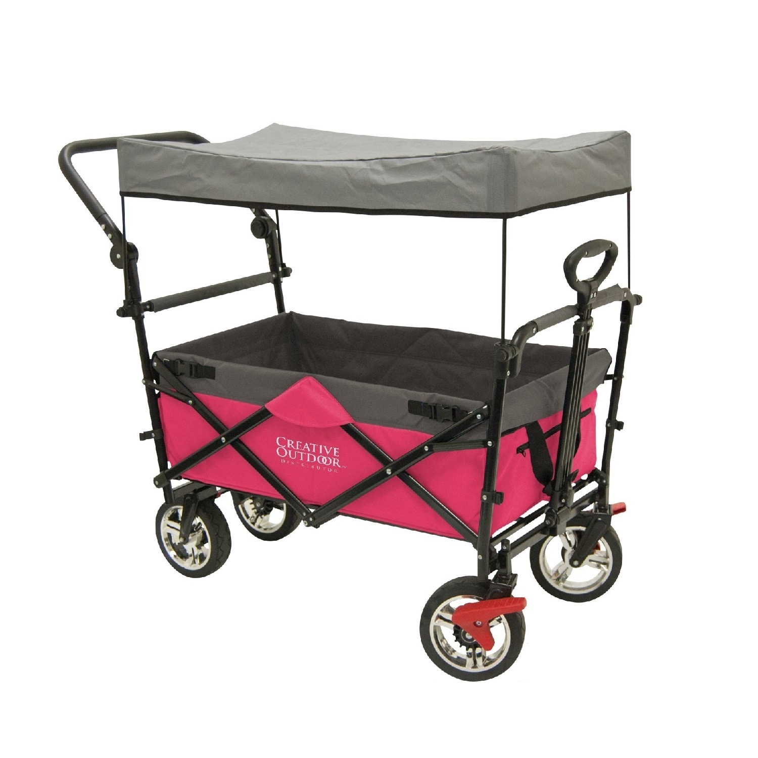 creative outdoor push pull collapsible folding wagon stroller cart for kids