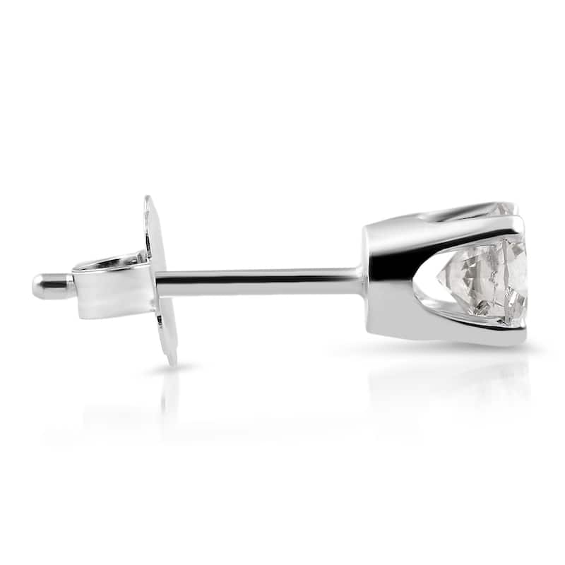 14K White Gold 3/4 ct TDW Diamond Studs & Solitaire Pendant Set