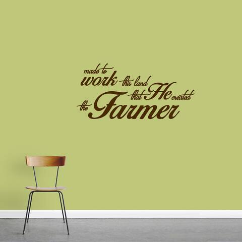 "The Farmer" Vinyl Wall Decal (36" x 17")