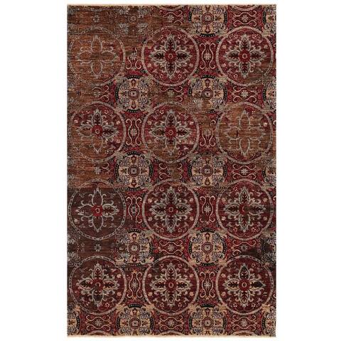 Handmade One-of-a-Kind Vegetable Dye Khotan Wool Rug (Afghanistan) - 4'1 x 6'5