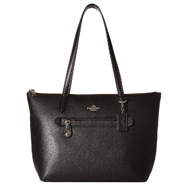Coach Taylor Black Pebbled Leather Tote Bag - Free Shipping Today ...