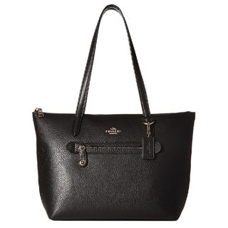 Coach Handbags Our Best Clothing Shoes Deals Online At Coach Taylor Black Pebbled Leather Tote Bag