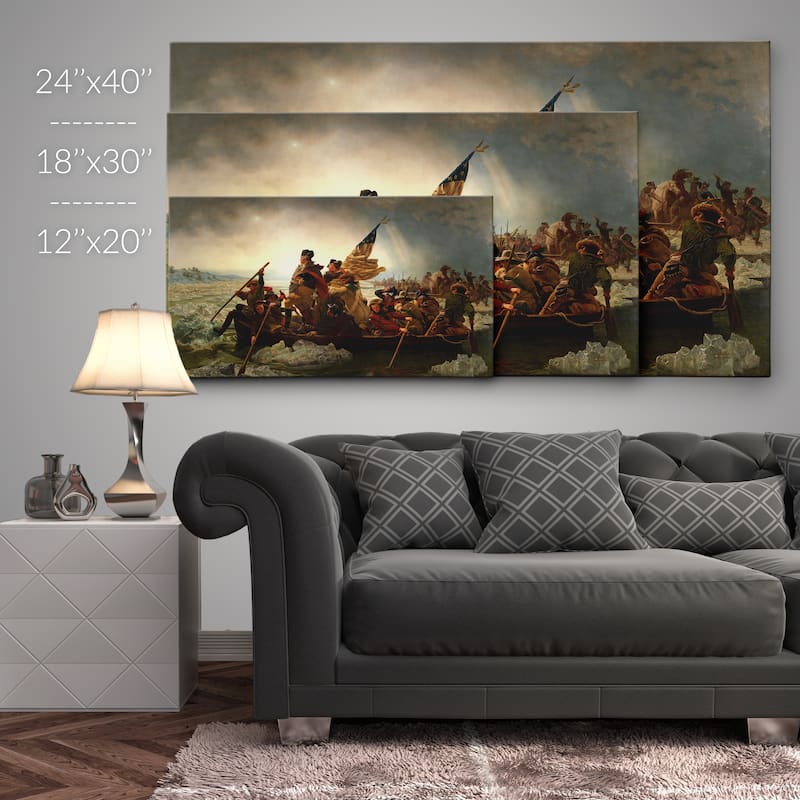 Emanuel Gottlieb Leutze 'Washington Crossing the Delaware' Premium Gallery-wrapped Canvas Art