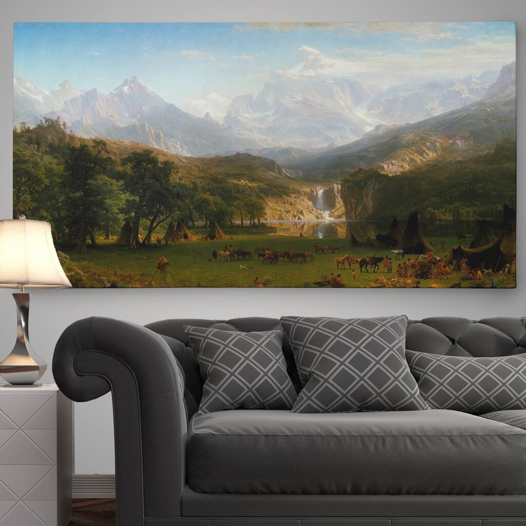 'The Rocky Mountains, Lander's Peak' Premium Gallery Wrapped Canvas