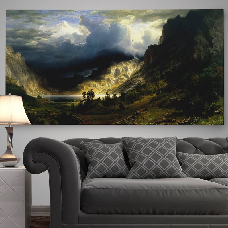 'A Storm in the Rocky Mountains, Mt. Rosalie' Premium Gallery Wrapped Canvas