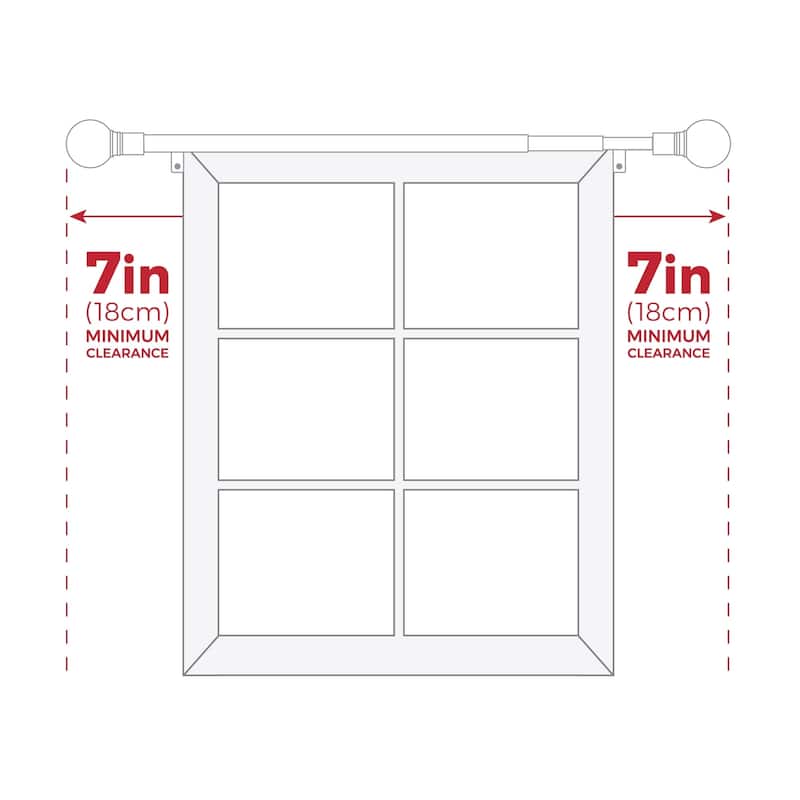 Maytex Smart Rods Easy-install Extendable Drapery Rod (48 to 120-inch)