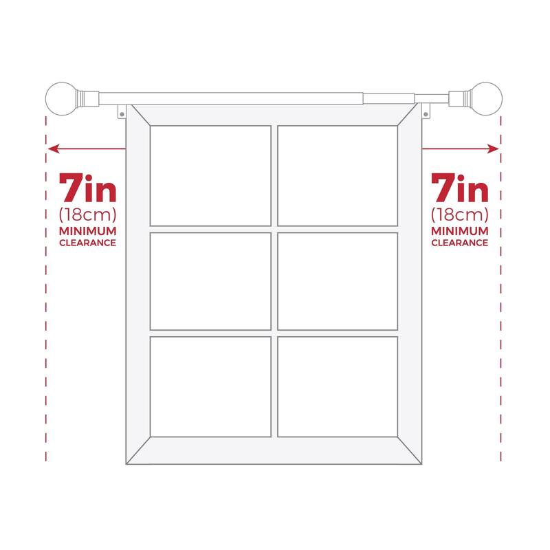 Maytex Smart Rods Easy-install Extendable Drapery Rod - 18 - 48 inches - 18 - 48 inches