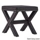 Parton Linen Fabric X-Base Nailhead 17 Inch Ottoman Bench by iNSPIRE Q Bold - Thumbnail 17