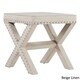 Parton Linen Fabric X-Base Nailhead 17 Inch Ottoman Bench by iNSPIRE Q Bold - Thumbnail 16