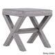 Parton Linen Fabric X-Base Nailhead 17 Inch Ottoman Bench by iNSPIRE Q Bold - Thumbnail 8