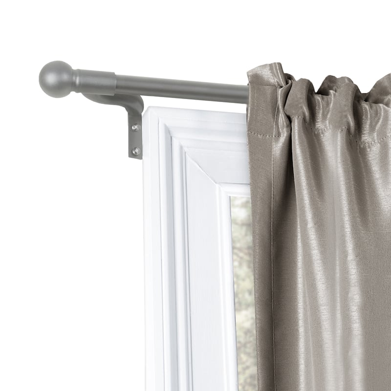 Maytex Smart Rods Easy Install No Measuring Window Cafe Rod