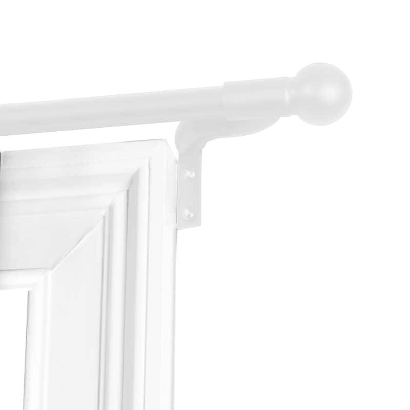 Maytex Smart Rods Easy Install No Measuring Window Cafe Rod