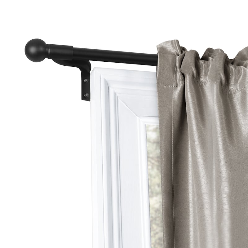 Maytex Smart Rods Easy Install No Measuring Window Cafe Rod
