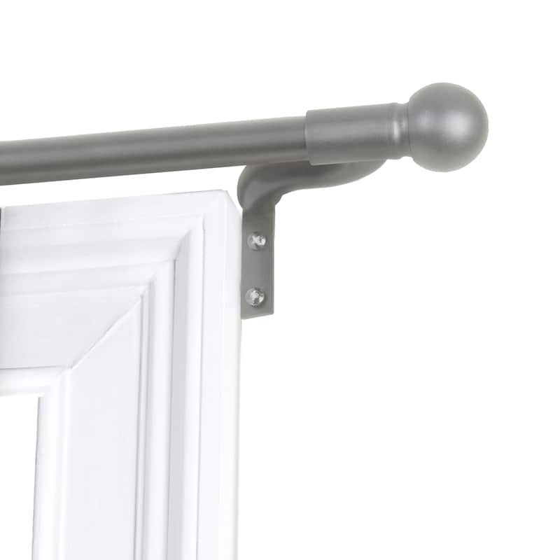 Maytex Smart Rods Easy Install No Measuring Window Cafe Rod