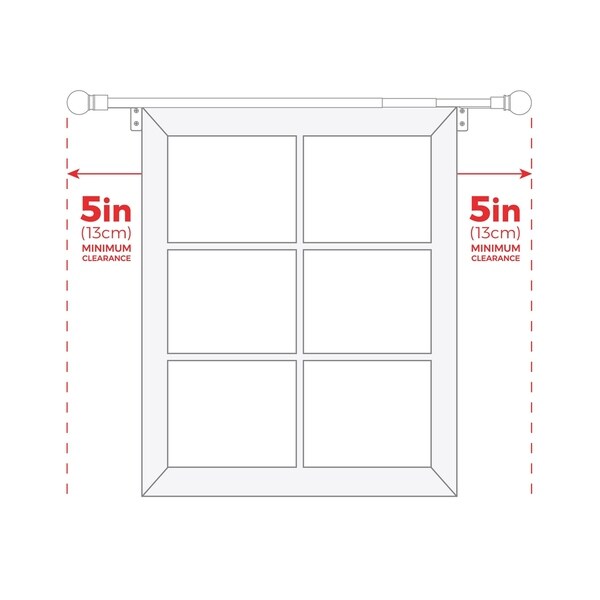 Maytex Smart Rods Easy Install No Measuring Window Cafe Rod